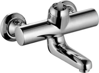 Productafbeelding van Kludi Provita wandmengkraan, éénhendelbediening zonder hendel, uitlooplengte 191 mm, chroom, 1 stuk.