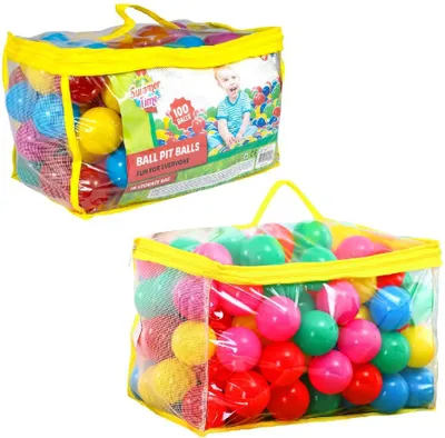 Produktbild von Summertime Ballebadballe 100 Stuck im Aufbewahrungsbeute, Kunststoff, Mehrfarbig