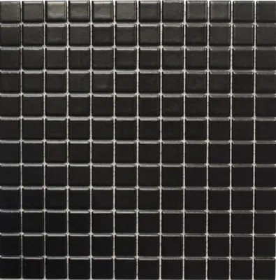 Produktbild von Mosaikfliese Keramik schwarz matt Fliesenspiegel Küchenrückwand MOS18D-0311