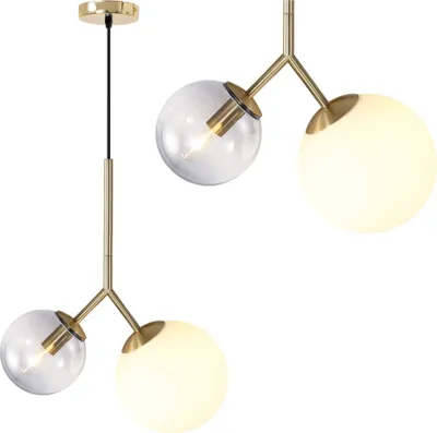 Produktbild von tooLight Pendellampe App1013-2Cp Gold 2-Lichtquelle E27 20X40X55Cm Einstellbar