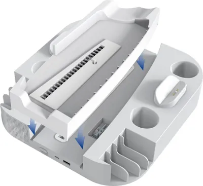 Produktbild von Qware Cooling Station kompatibel mit PlayStation 5 und PS5 Slim – Mit Ladefunktion für zwei Controller
