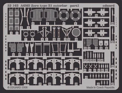 Produktbild von Eduard Accessories A6M2 Zero type 21 exterior für Tamiya Bausatz 3932162