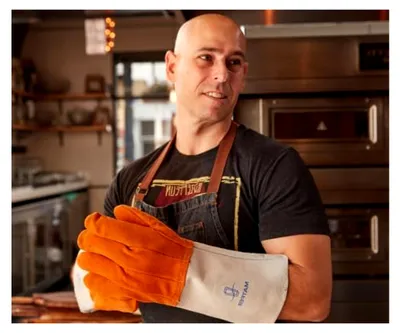 Produktbild von Backhandschuhe in Größe L, Orange