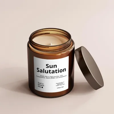 Obrázok produktu pre Vonná sviecka Sun Salutation - meditacná vôna zo sójového vosku - 170 ml