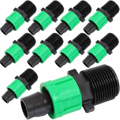 Image de 10 Raccord de tuyau goutte-à-goutte 3/4" 17mm mâle Systèmes d'irrigation Irrigation