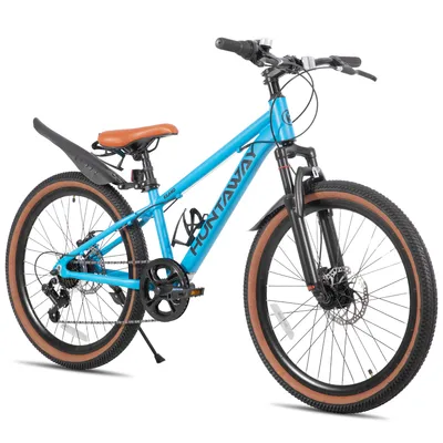 Produktbild von Joystar 24 Zoll Kinder-MTB ab 8 J. Aluminium 7-Gang Federgabel Doppelscheibenbremsen Geländereifen