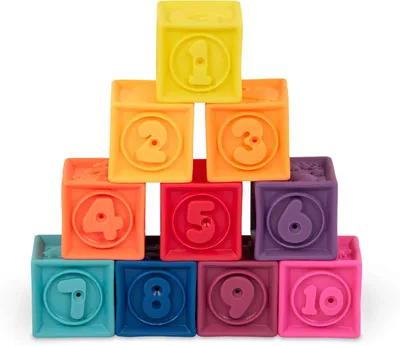 Immagine prodotto di B. Giocattoli per bambini - Blocchi da costruzione morbidi - Mattoncini da costruzione - Sviluppo della motricità - Giocattoli educativi