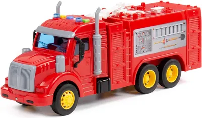 Produktbild von Polesie 86518 'Profi' Feuerwehrauto mit Antrieb, Licht, Sound im Karton