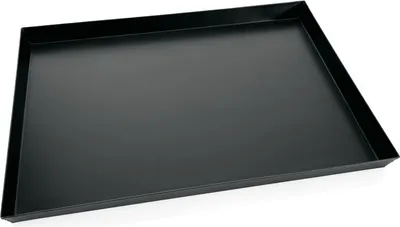 Produktbild von 5x Pizzablech eckig 50 x 35 x 3 cm  Blaublech, mit bordiertem Rand
