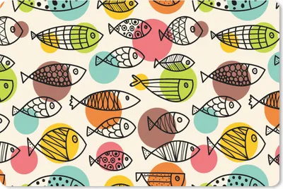 Produktbild von MuchoWow® Mauspad Mousepad Polka dots - Fisch - Regenbogen 27x18 cm - Mousepads - Maus Mat - Pad - Mausunterlage - Büroartikel - Desk Matten