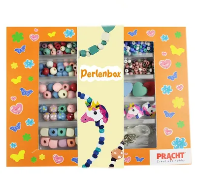 Produktbild von Pracht Creatives Hobby 4800-07071 - DIY Bastelset mit Glas- und Holzperlen in ve