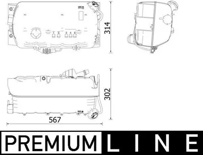 Produktbild von Ausgleichsbehälter, Kühlmittel MAHLE CRT 97 000P