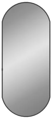 Image de vidaXL Miroir mural noir 70x30 cm ovale