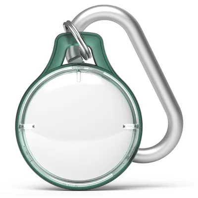 Zdjęcie produktu dla Etui Rinkge Slim, na AirTag, z karabiczykiem, ciemnozielone