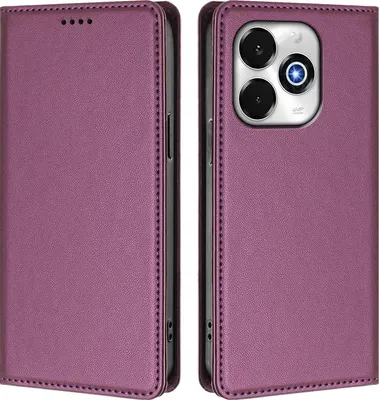 Obrázek produktu pro Kožené pouzdro pro Umidigi G100X, magnetické flipové pouzdro zPolyuretankůže se stojánkem Fialová