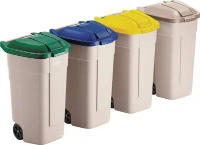 Produktbild von RUBBERMAID Deckel für einen Abfalleimer 100l - blau