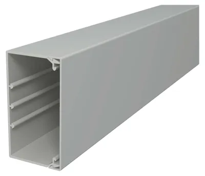 Produktbild von OBO WDK60110GR Wand-u.Deckenkanal m.Bodenlochung 60x110x2000 PVC 6022014