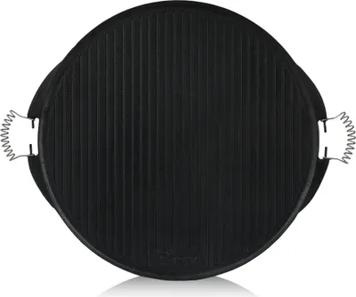Produktbild von BBQ-Toro Gusseisen Grillplatte mit Griffen | Ø 53 cm | Wendeplatte, emailliert