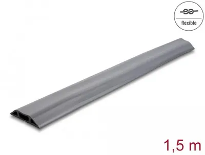 Immagine prodotto di Delock - Kabelkanal - flexible, 70 x 13 mm - Boden montierbar - 1.5 m - Grau