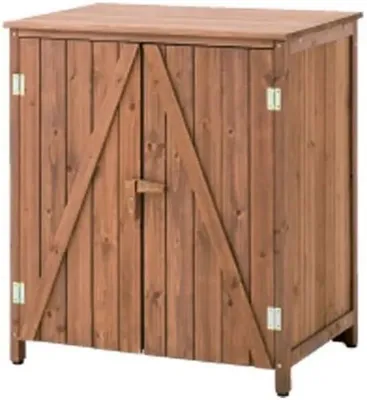 Produktbild von Gartenschrank wetterfest Geräteschuppen aus Tannenholz wetterfest 70 x 50 x 80 cm braun