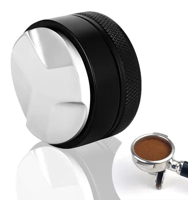 Kaffeeverteiler 58 mm, Edelstahl 304, Kaffeebett-Nivellierer, schwarz