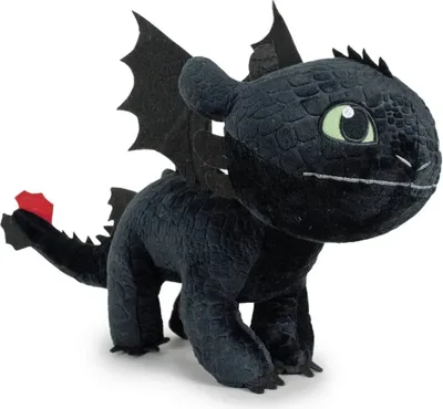 Produktbild von DRAGON TRAINER 4 (HTTYD) Ohnezahn Solo Plüschfigur 22cm Schwarz Unisize Disney