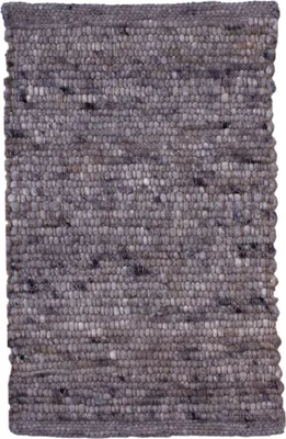 Produktbild von Handgewebter Grau meliert Teppich 60x40cm Bettvorleger Beidseitig 301422 Carpet