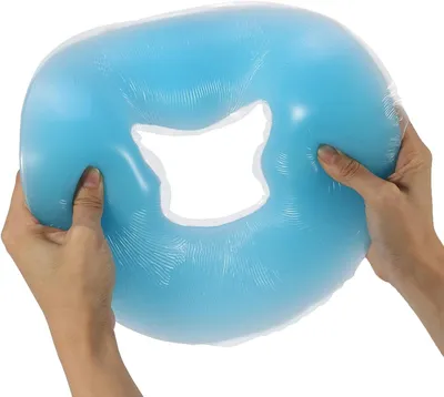 Image de Coussin de massage facial - Coussin de relaxation - Massage doux - Silicone souple - 29 cm - Bleu
