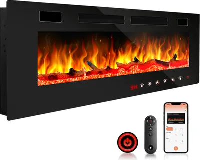 Produktbild von Yakimz 750W/1500W Elektrische Kamine mit Heizung & Kaminfeuer Elektrokamin mit LED Flammeneffekt Kaminofen Heizgerät Heizer Ofen