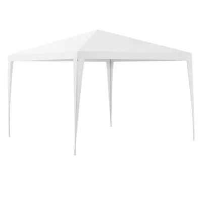 Produktbild von In And OutdoorMatch Pavillon-Partyzelt Brandon - wasserdicht - 3 x 3 x 2,55 m - weiß - Polyethylen und Stahl - UV-beständig und wasserdicht