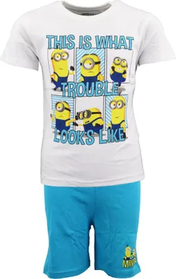 Produktbild von Minions Kinder Schlafanzug Pyjama – Weiß / 98