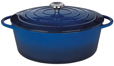Produktbild von KÜCHENPROFI Bratentopf oval, 33 cm ocean blue PROVENCE
