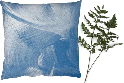 Produktbild von MuchoWow® Zierkissen Sofakissen Wohnzimmer Dekokissen 60x60 cm Acrylfarbe - Blau - Design - Sitzfläche - Foto Polster