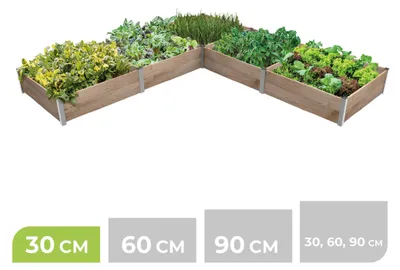 Produktbild von BioGreen 5m² Eck-Hochbeet ErnteMAXX aus Holz in 3 Höhen