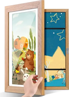 Produktbild von Kunstwerke A3 - Kinderkunst - Holz und Acryl - Einzelstück