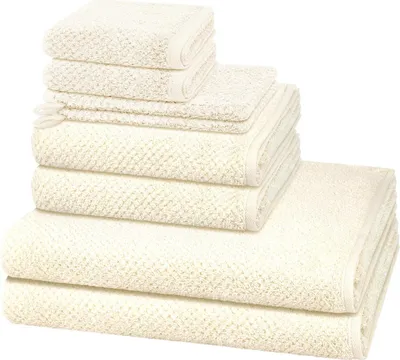 Produktbild von Cawö Pure 2 X Wasch- 2 X Gäste- 2 X Dusch- 2 X Handtuch im Set Elegante Bordüre für stilvolle Akzente, Weiches Material für besten Komfort, Hohe Saugfähigkeit und Pflegeleichtigkeit