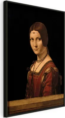 Produktbild von Italienischer Leinwand Leinwandbild - Beautiful Ferronière 60x90 cm Reproduktionen l-E-10030-b-a