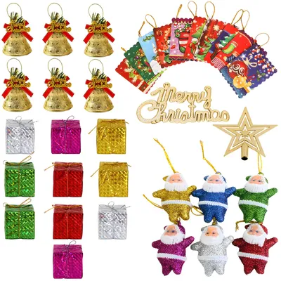 31-teiliges Mini-Weihnachtsbaum-Schmuckset – Klein, festlich, vielseitig