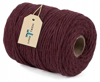 Produktbild von Linotech Makramee-Garn Braun 3mm 100m