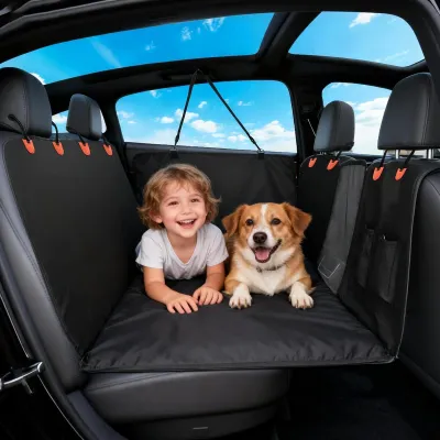 Produktbild von Wasserdichte Hundeautositzbezug - Rückbankbezug für Haustiere - Kratzfestes Kunstleder
