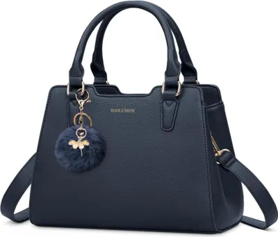 Obrázok produktu pre IGOLUMON kabelka dámske strednéPolyuretánkožené tmavomodré elegantné Tote Bag