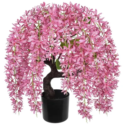 Obrázok produktu pre Wisteria, umelé kvety – 47 cm, vhodné na dekoráciu v domácnostiach a kanceláriách
