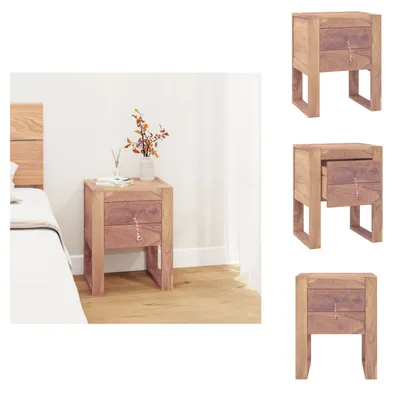 Zdjęcie produktu dla vidaXL Stolik nocny 40 x 30 x 50 cm lite drewno tekowe - Stoliki nocne