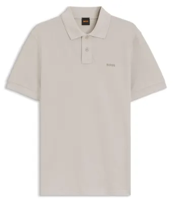 Immagine prodotto di Polo BOSS Orange Prime con chiusura a 2 bottoni, grigia