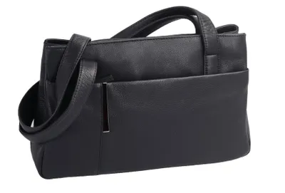 Produktbild von Handtasche Leder weich, schwarz