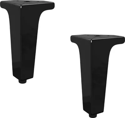 Zdjęcie produktu dla Nóżki meblowe 2 pcs Czarny 54,1 x 54,1 x 100 mm Żelazo