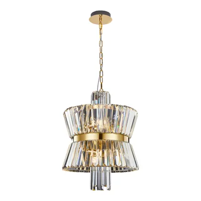 Image de Aurelia 8xE14 40W lustre en cristal glamour doré de Milagro
