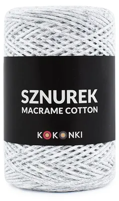 Produktbild von Baumwoll-Macramee-Garn Kokonki, 2mm, 200m Rolle, ideal für kreative Projekte