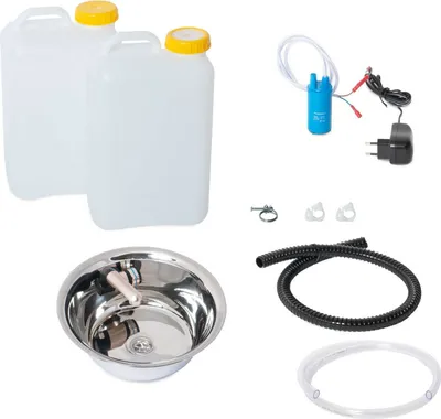 Produktbild von 230V Miniküche Verkaufsstand Bausatz Spüle 32cm integriert Barwig Chrom 19 Liter