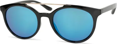 Produktbild von styleBREAKER Sonnenbrille mit runden Gläsern und kontrastfarbenen Nasen- und Verbindungssteg, Kunststoff-Metall-Gestell, Damen 09020072